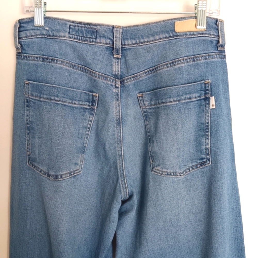 AG Goldshmeid Stella Jean Low Slung Palazzo Wide Leg Super Soft Medium Wash 27 - Picture 8 of 16
